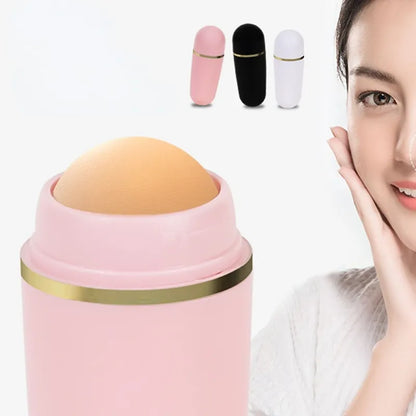 1pcs Face Oil Absorbing Roller Skin Care Tool Volcanic Stone Oil