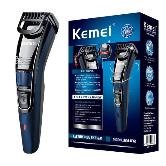 Kemei 0.5-10mm Adjustable Beard Hair Clipper Face Hair Cutting Machine