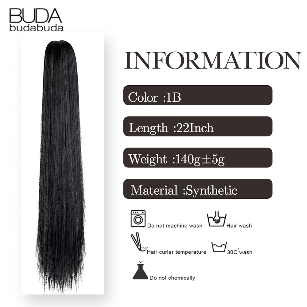 22Inch Synthetic Ponytail Hair Extension Long
