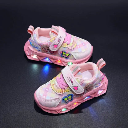 Disney LED Casual Sneakers  Lighted Non-slip Pink