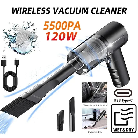 2 In 1 Wireless Vacuum  Cleaner Black