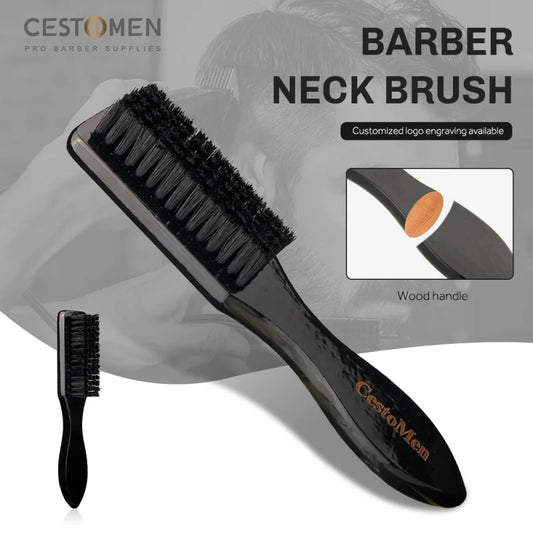 CestoMen Soild Wood Professional Fade Brush Barber  For Men