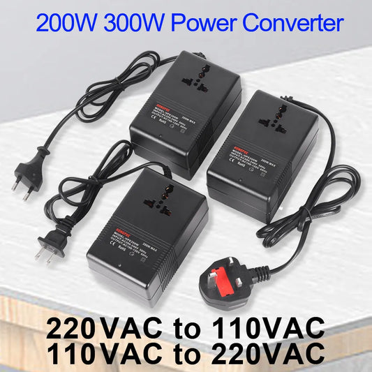 200W 300W Voltage Converter Transformer 220V To 110 Plug Inverter