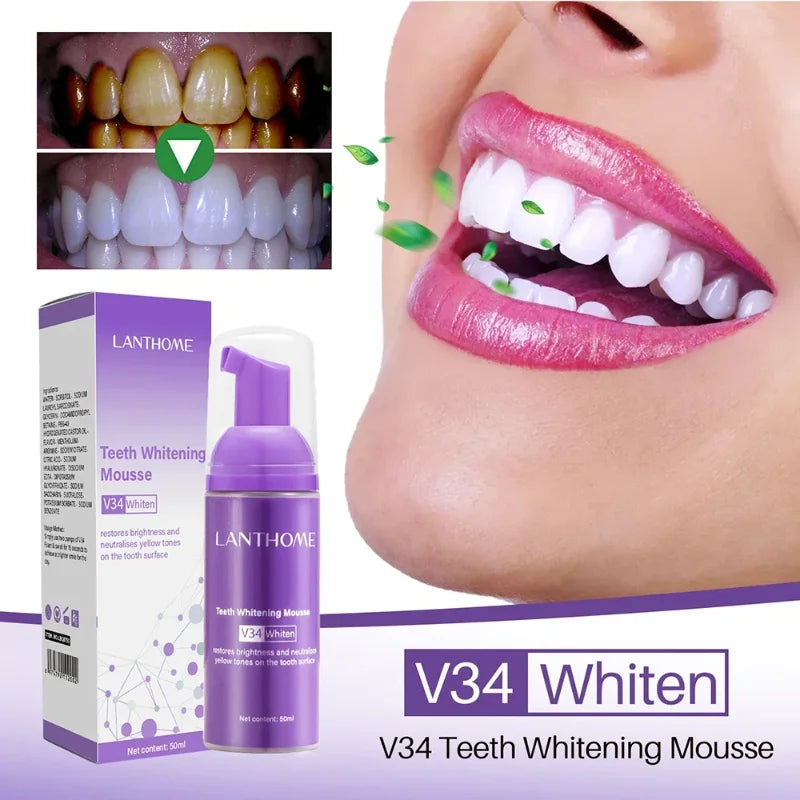 50ml V34 Mousse Toothpaste Teeth Whitening