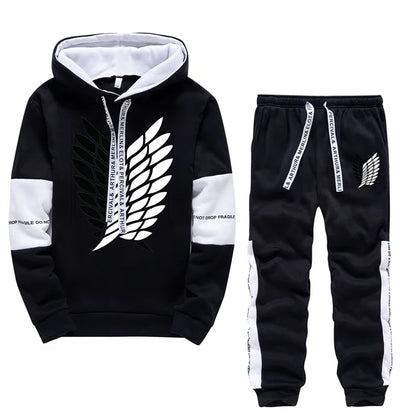 Men Tracksuit Two Piece Set 2024 uit Man Hoodies Set Tracksuit Men Luxury