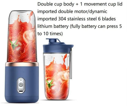 6 Blades Portable Juicer Cup Juicer Fruit Juice Cup Cup Food Processor