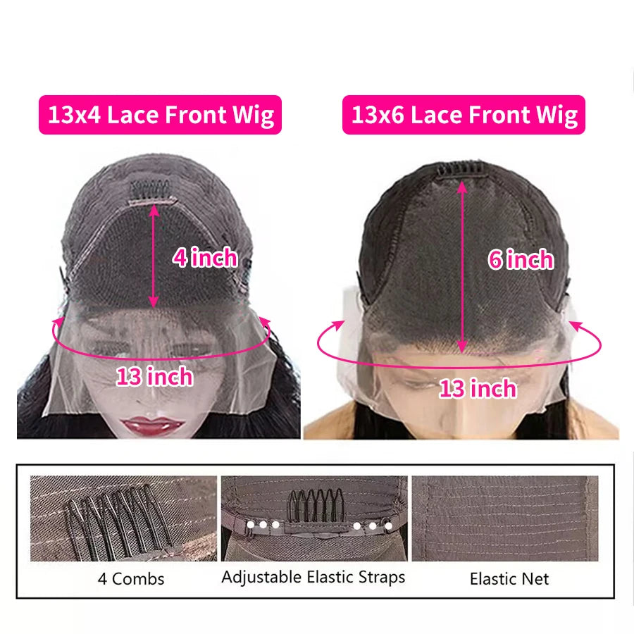 Straight Lace Front Wigs 13x6 HD Transparentzilian Straight Human