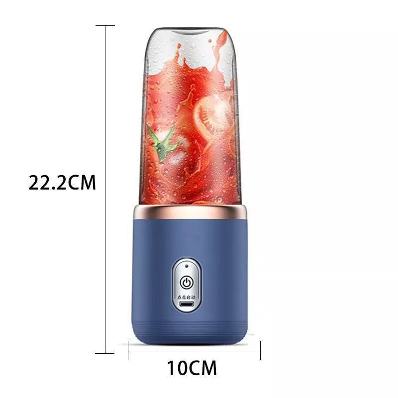 6 Blades Portable Juicer Cup Juicer Fruit Juice Cup Cup Food Processor