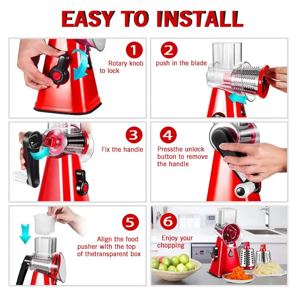 Portable Manual Vegetablel to Cheese Kitchen Gadgets