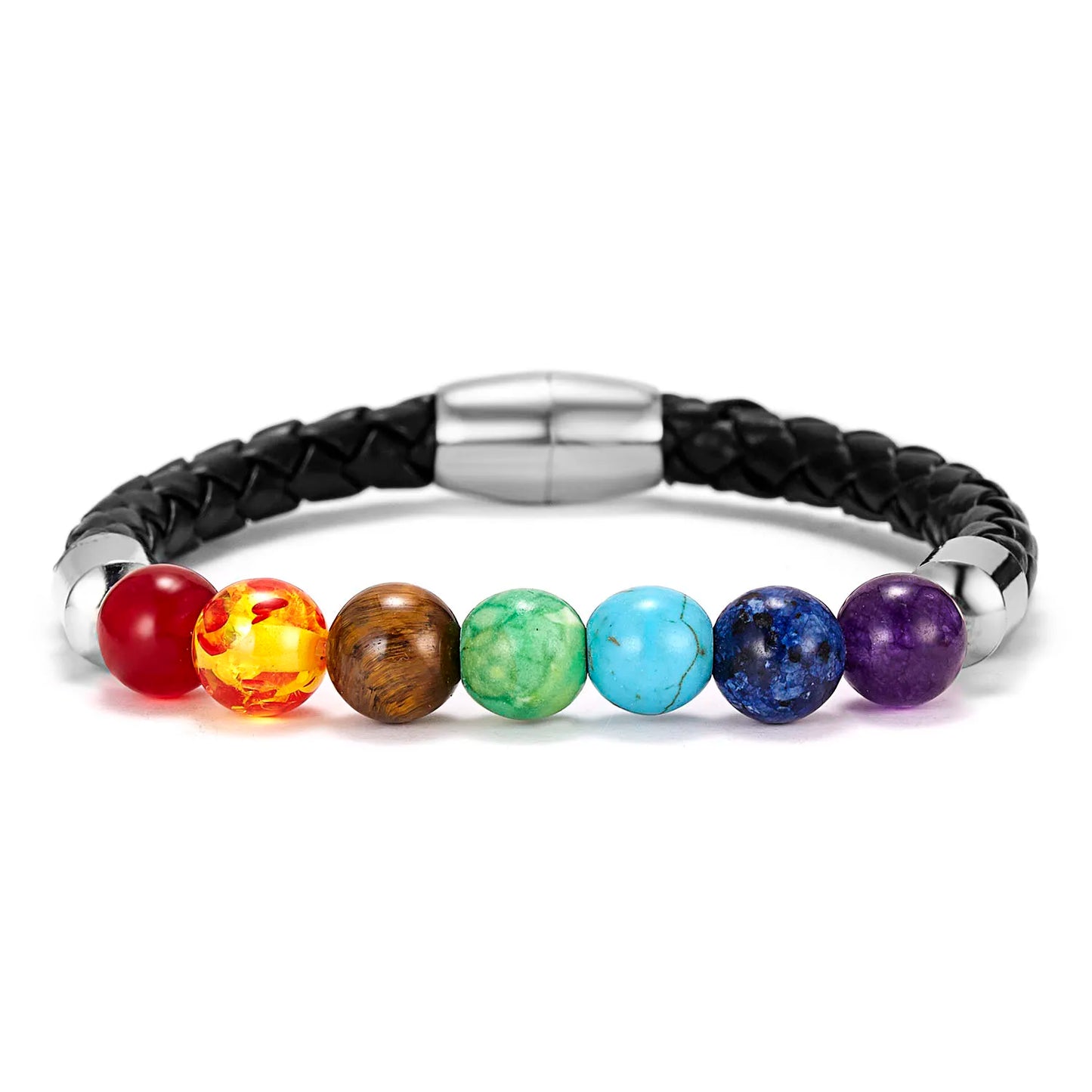 7 Chakra Reiki Healing Stone Bracelet For Women Men Yoga Woven