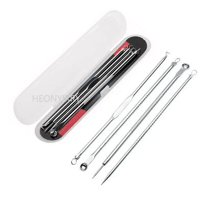 4PCS Acne Blackhead Comedone Black Spot Pimplore Cleanser Needle Hook