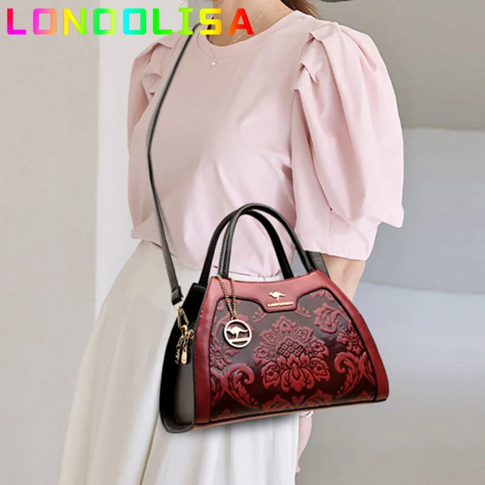 Casual Tote Luxury Leather Handbags Purse Women Bag