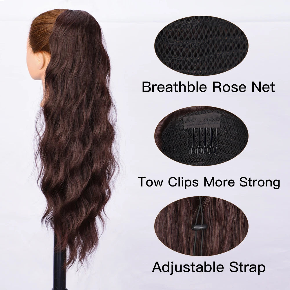 I's a wig Synthetic Long natural wave hair extensions for women