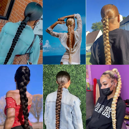 DIY Ponytail Extensions Synthetic Boxing Braids