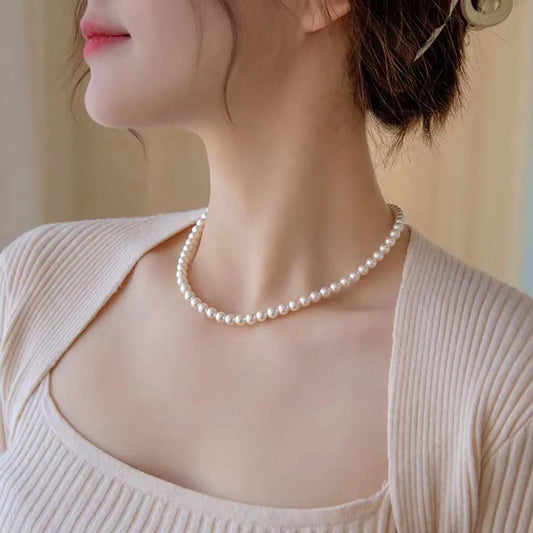 SUMENG New Vintage Elegant Jewelry Simple White Pearn Wedding 2024