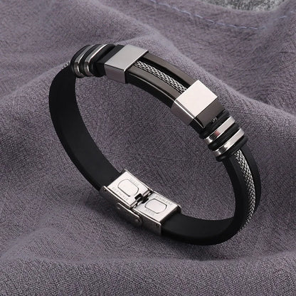 Fashion Stainless Steel Bracelets Men Wrist