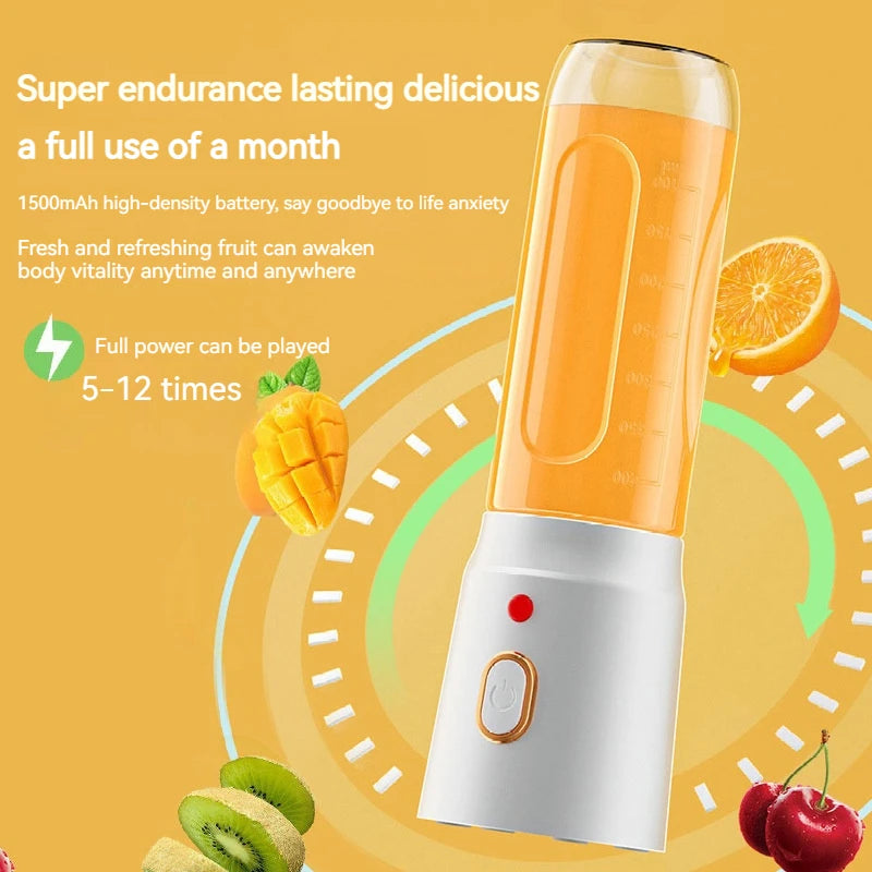 Portable Wireless Blender Electric Fruit Juicer Machine