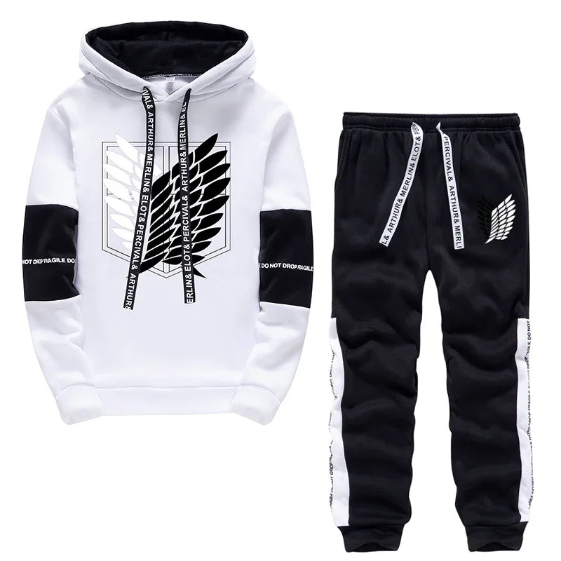 Men Tracksuit Two Piece Set 2024 uit Man Hoodies Set Tracksuit Men Luxury