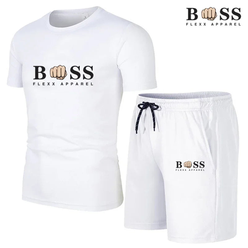 2024 New Men's Fitness Fashion Set Men's casual sportswear set