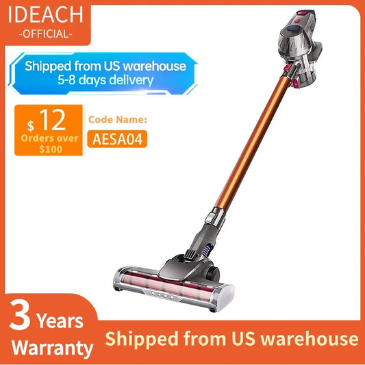 Wireless Handheld Vacuum Cleaner 12kPa Powerful Suction 150W Dual Motor LED Lighting Electric Sweeper Cordless Home Dust Cleaner