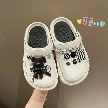 Women Sandals 2024 New Arrival Elegant Clogs Fashion Street Beach Slides Height Increasing Slippers For Girls