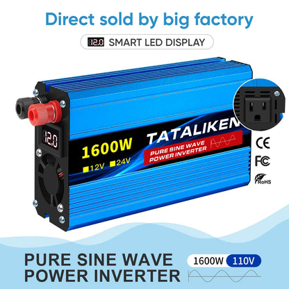 Inverter DC 12V 24V To AC 110V 60Hz Pure sine wave