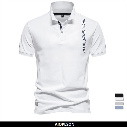 2024 New Summer 100% Cotton Polo Shirt for Men Brand Mens Polos