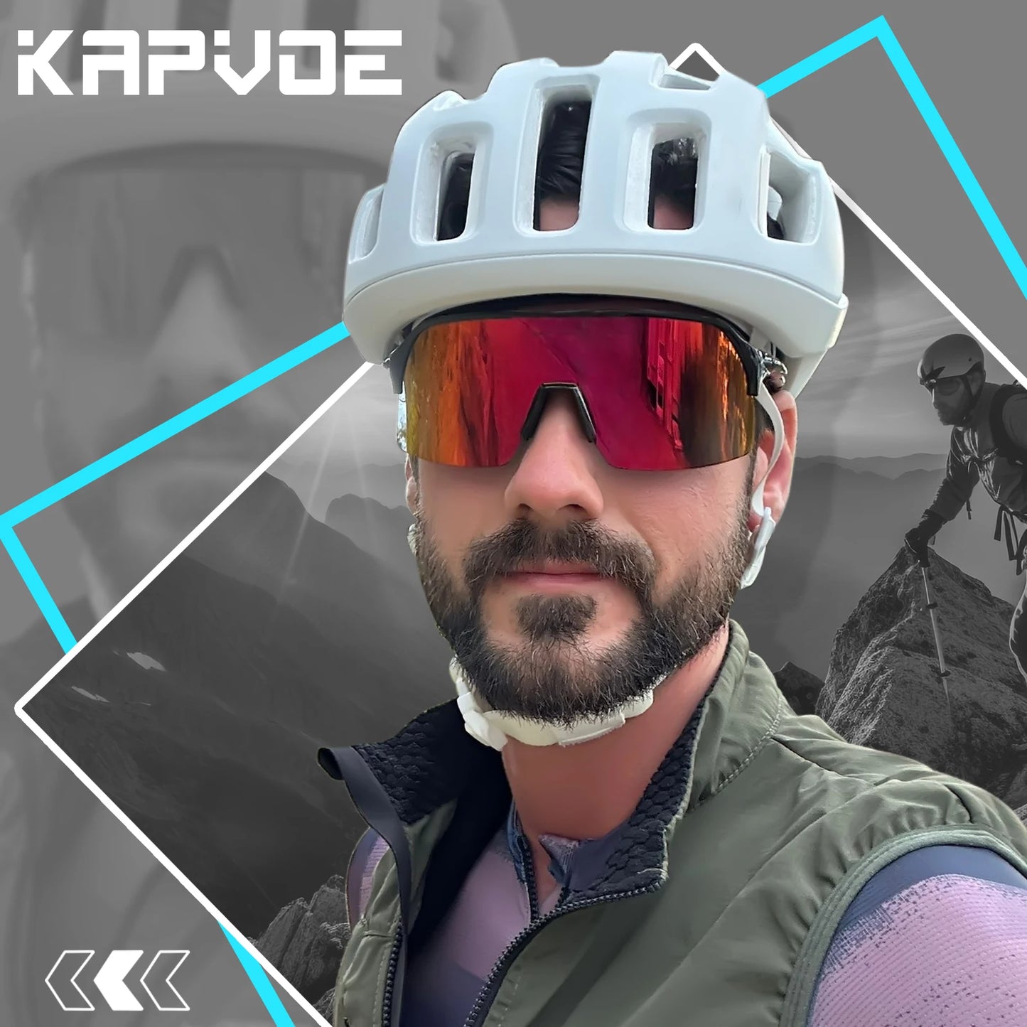 Kapvoe Cycling Sunglasses Polarized Bicycle Eyewear