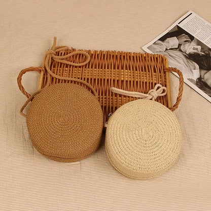 Fashion Handmade Straw Bag Women Girl