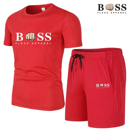 2024 New Men's Fitness Fashion Set Men's casual sportswear set