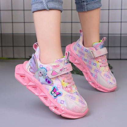 Disney Children's Sports Shoes Led Lightser Girls' Pink Children's