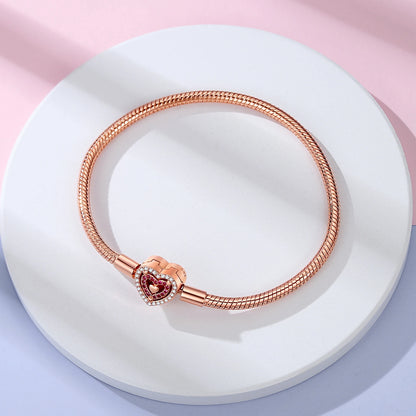Volayer 925 Sterling Silver Bracelets Pavé Heart Shell Feathers Dreamcatcher Crown Clasp Snake Chain Bracelets Love Wing Bangles