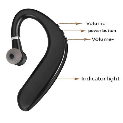 S109 Wireless Bluetooth 5.0 Universal Hook Earphones Sports Business Single Ear Headset Handsfree headphones With Mic Smartphone