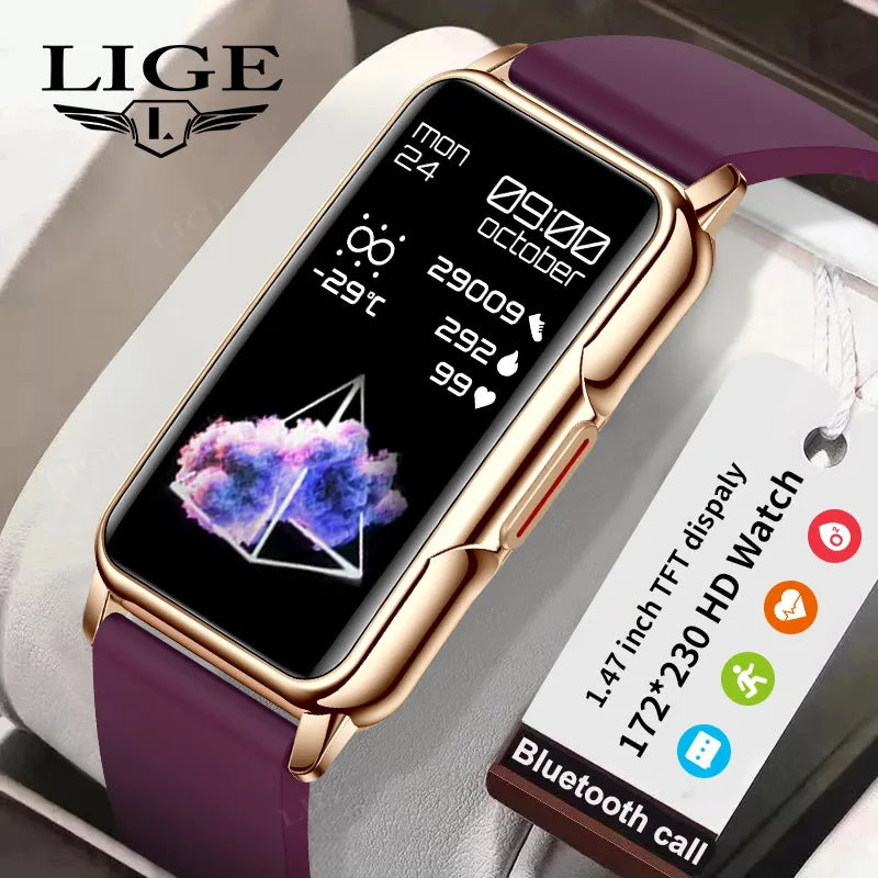 LIGE Smart Watch Women Men Bluetooth Connected Phone
