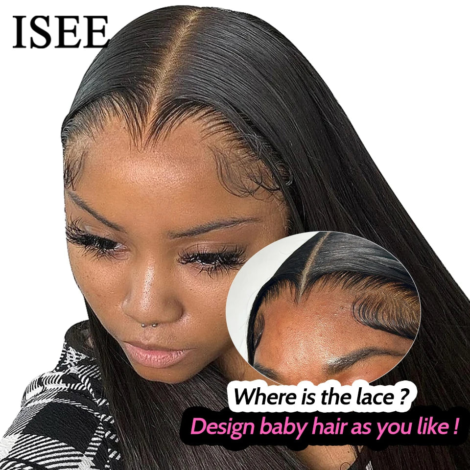 ISEE Hair Glueless Wig Human Hair ReadyGo Wigs 6X4 HD Lace Front Wigs