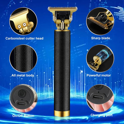 Professional Electric Rechargeable Hair Clipper Machine Beard Trimmer