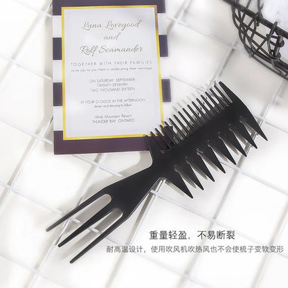 Professional Double Side Tooth Combs Fish Bone Shape Hair