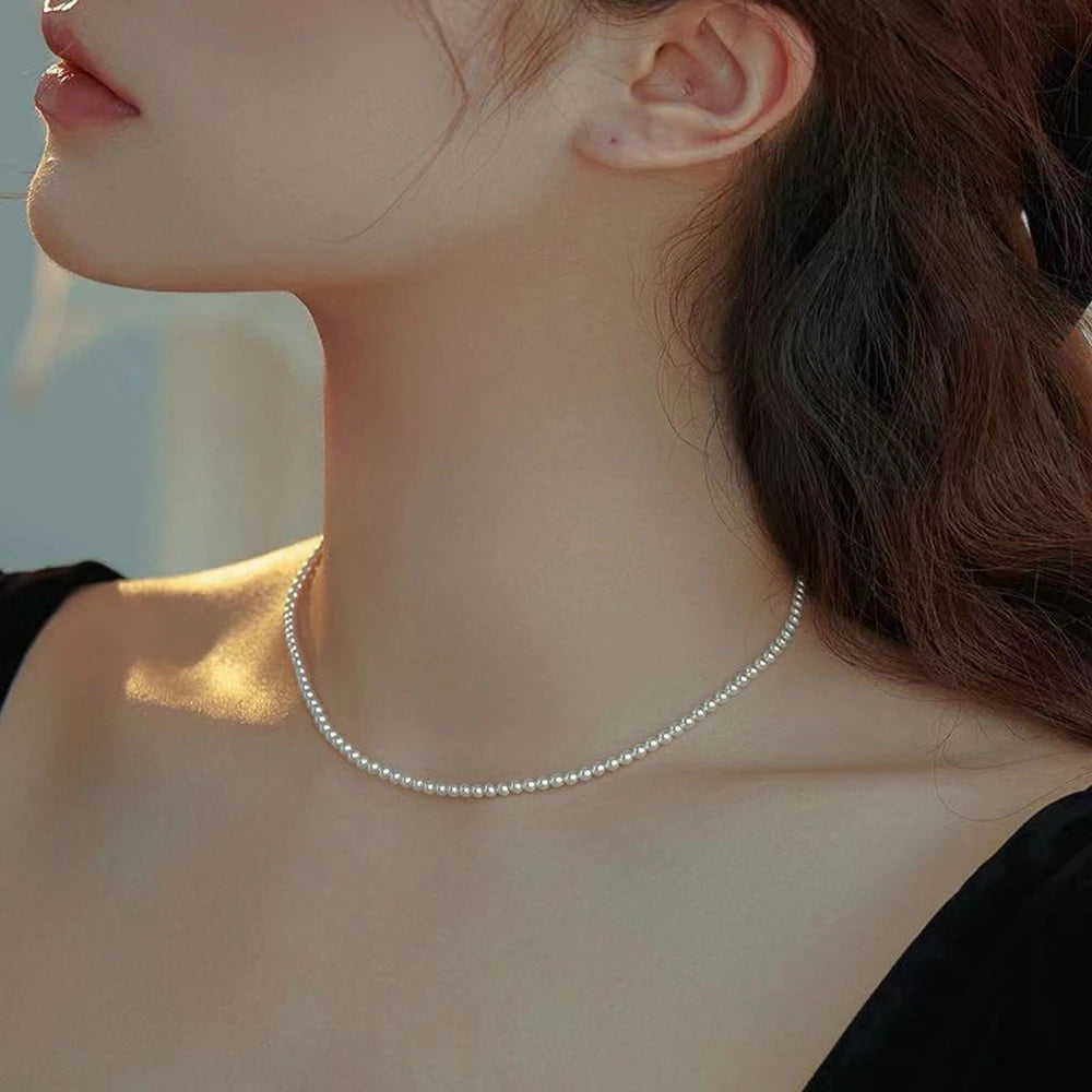 SUMENG New Vintage Elegant Jewelry Simple White Pearn Wedding 2024