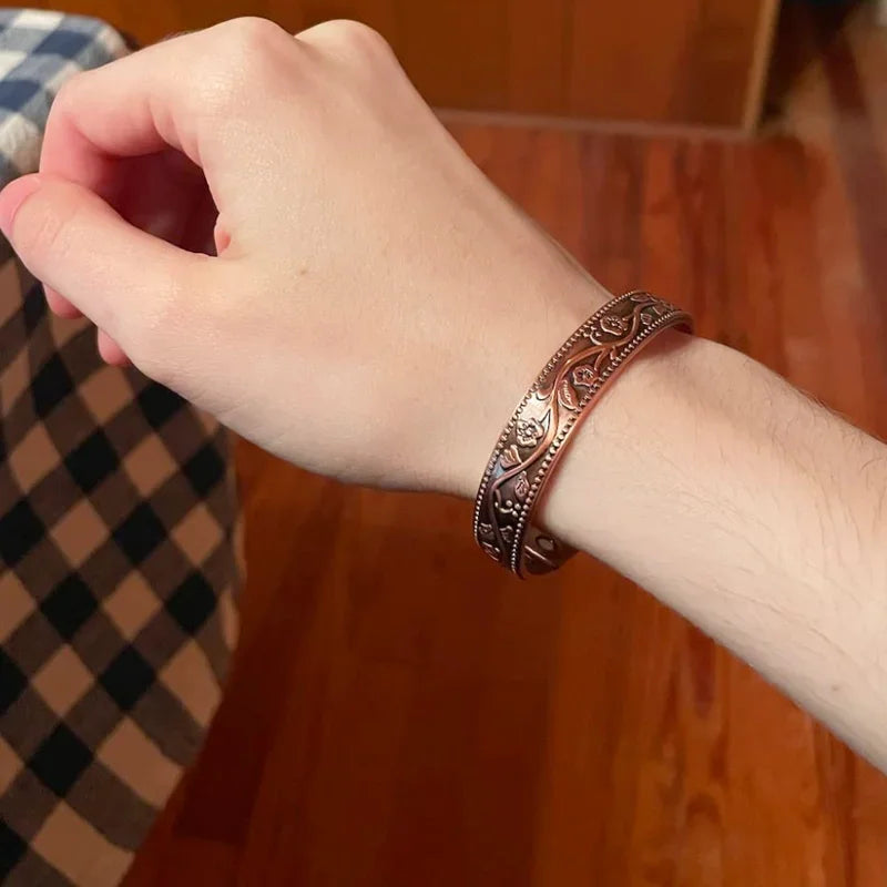 Pure Copper Magnetic Bracelet Men Arthritis Adjustable