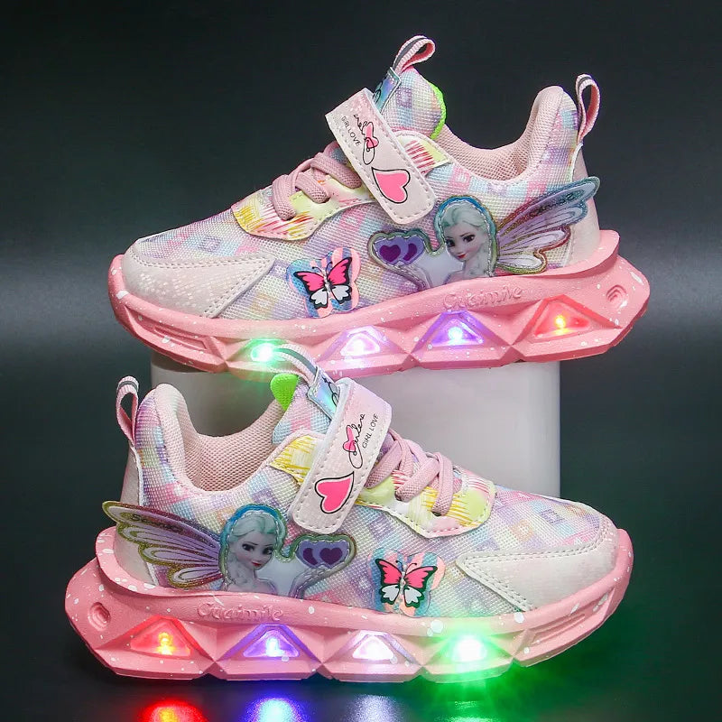 Disney Children's Sports Shoes Led Lightser Girls' Pink Children's