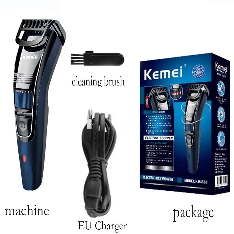 Kemei 0.5-10mm Adjustable Beard Hair Clipper Face Hair Cutting Machine