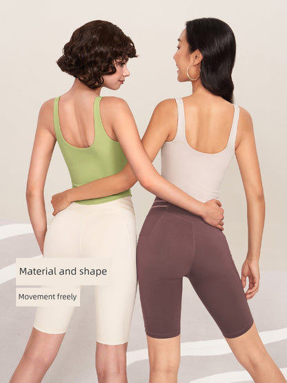 Wake-up Plan Sleeveless Tight Sports Vest Women's Outwear Running Quick-Dry Fancy Fitness Yoga Wear Top