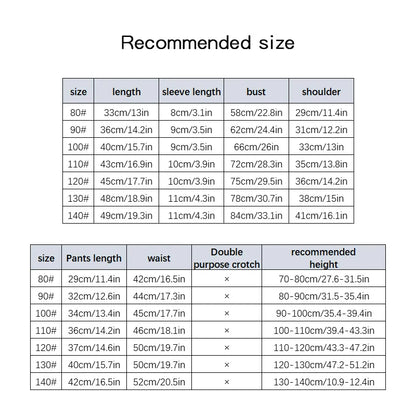 Korean Children Summer Sets Girl Boy Short Sleeve Soild