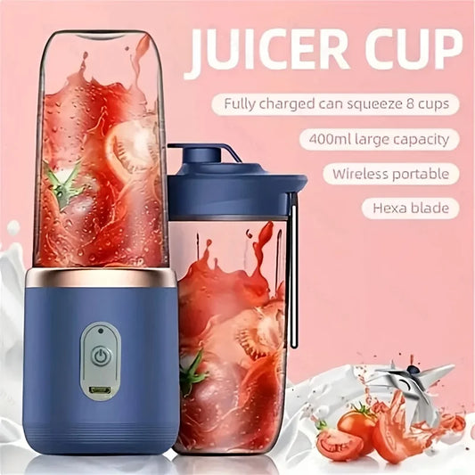 Double Cup Multifunction Usb Fruit Mixers Juicers Pe Juice Maker