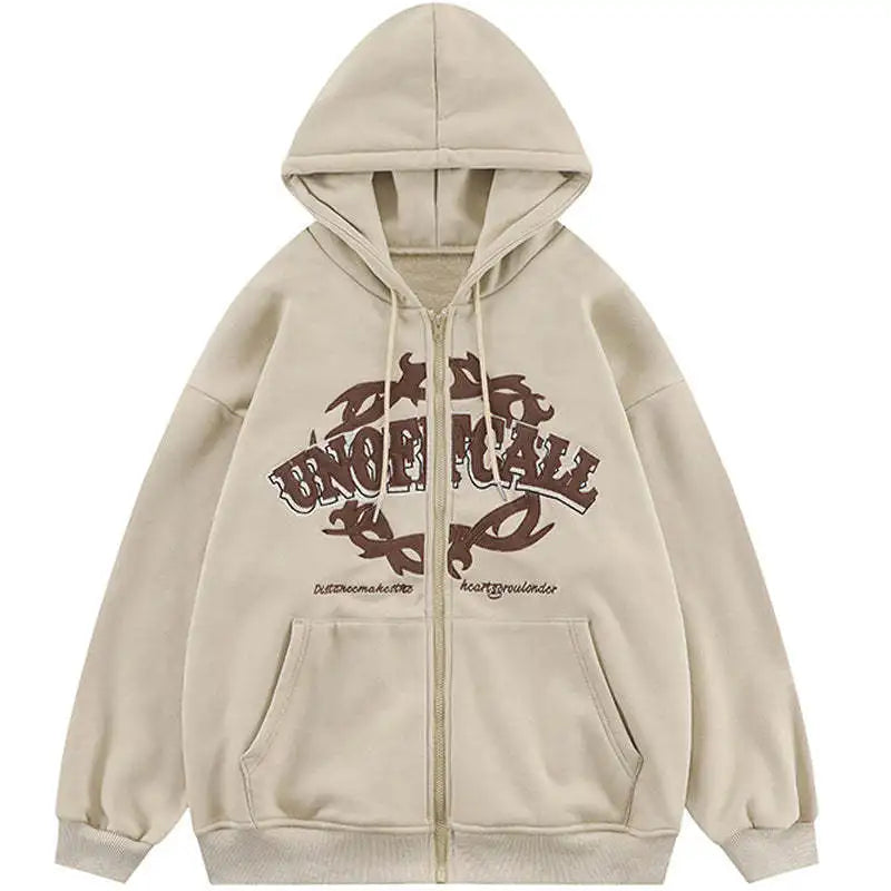 Zip Up Hoodie Women Men 2023 Y2k Kawaii HaraHip