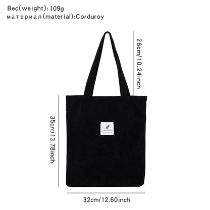 Corduroy Bag for Women Shopper Handbags