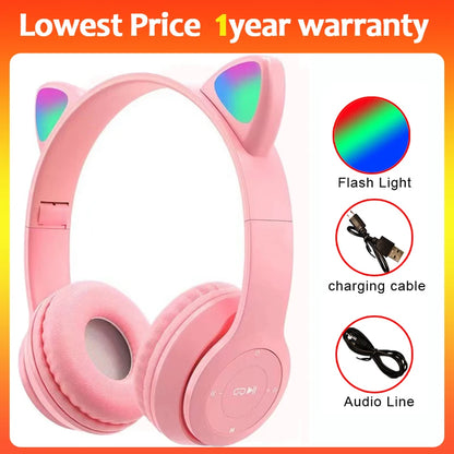 Flash Light Cute Cat Ears Wireless