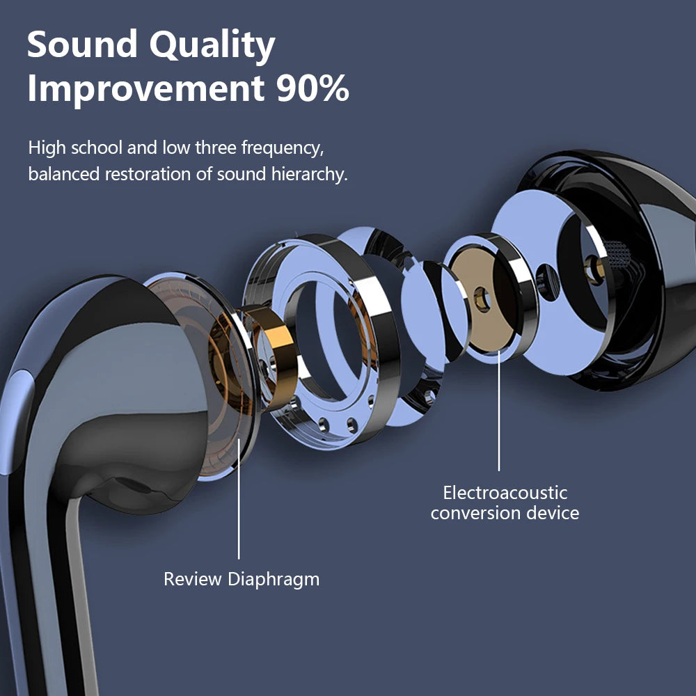 Magnetic Neckband Head phone Noise Cancel Earbuds