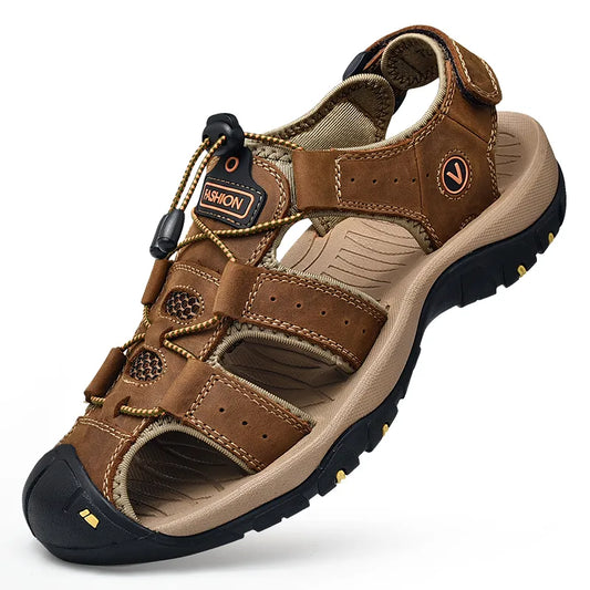 Summer Men Sandals Genuine Leather or Men Beach