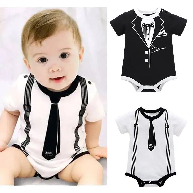 Newborn Baby Clothing Summale Bebe Body Clothes Tie Print Short Sleeve